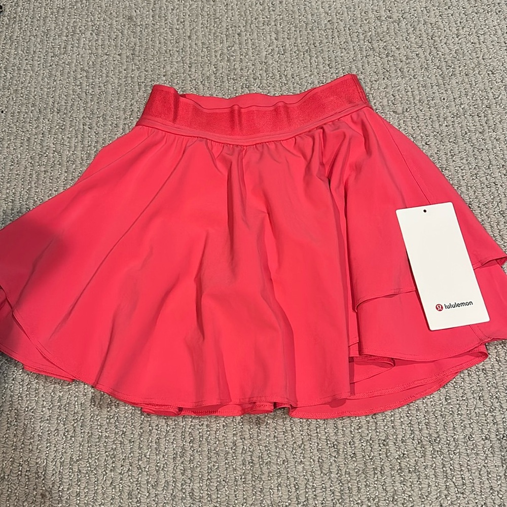 Lululemon long court rival HR skirt in lipgloss color